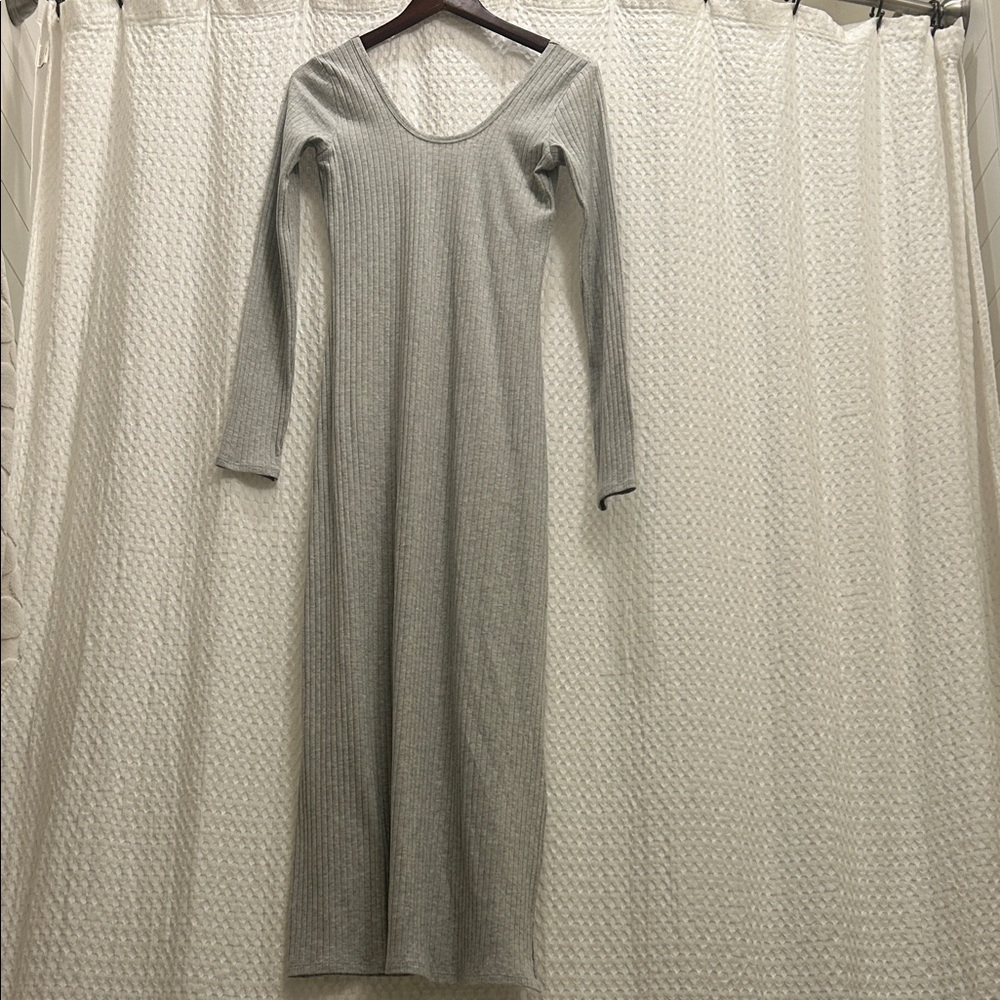 American Eagle Scoop Neck Long Sleeve Maxi Dress M